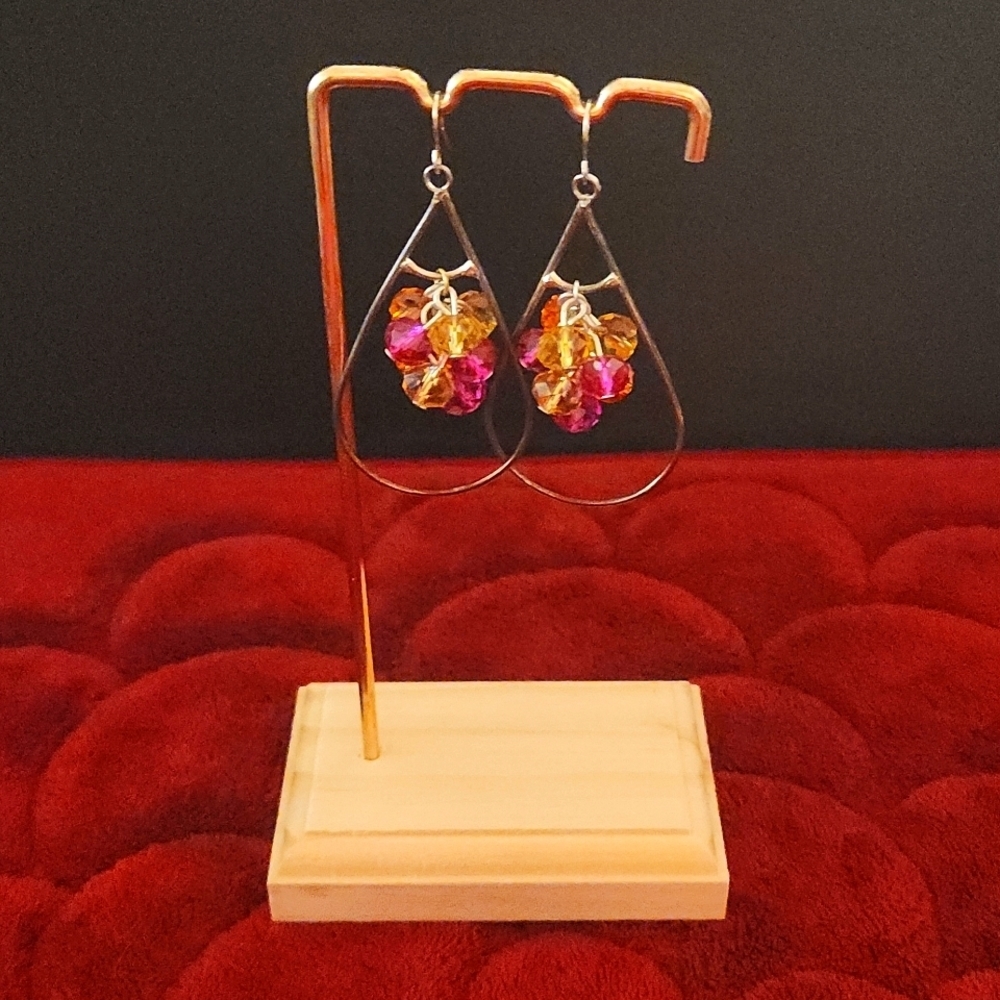 FASHION Multi Color Beads Dangel Earrings